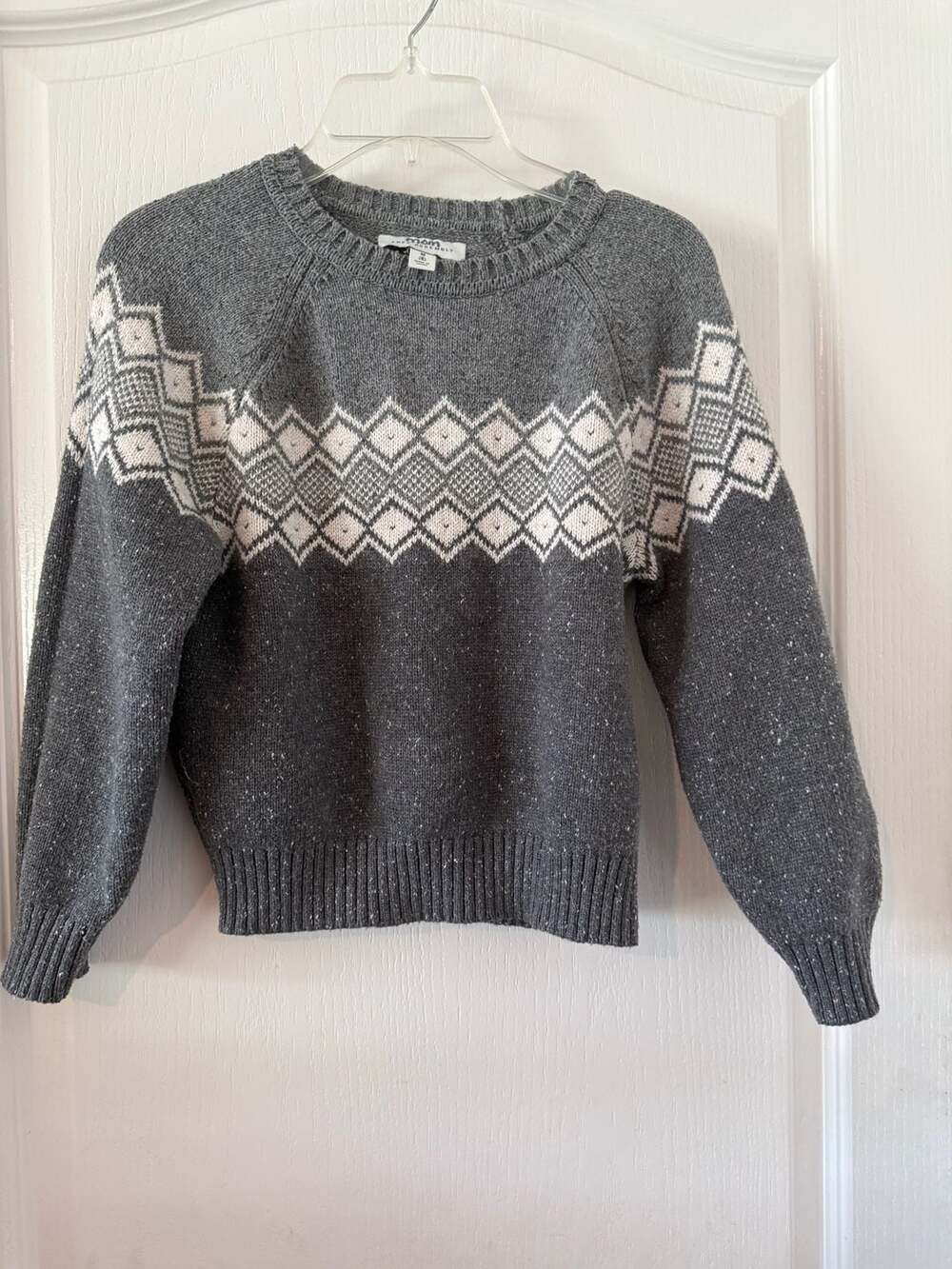 Free Assembly Kids Crew Neck Pullover Sweater Grey